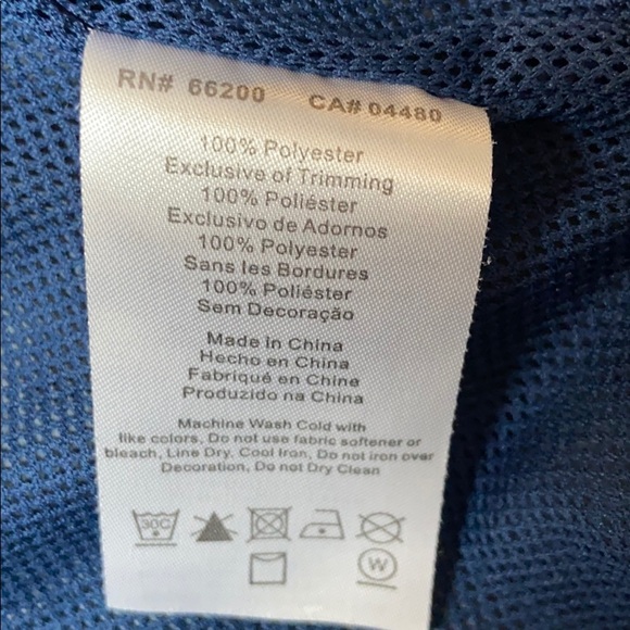 Asics Blue Windbreaker Zip Up Jacket Size Medium - Picture 9 of 9